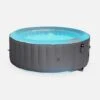 Spa Gonflable 4 Places Rond Bande LED, Système Anti-gel, Bâche -Sweeek spa180lrledgy 51fcab6268f90e8009a72e1e6531d082