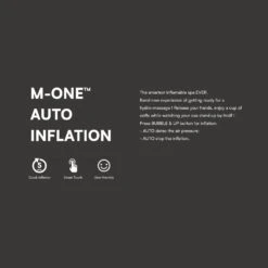 Spa Gonflable 6 Places Carré Jets Hydromassages Désinfection UVC Anti Gel, M-one -Sweeek spaotiumsq6 1b7ca32a228f55025afa3f2aad609c91