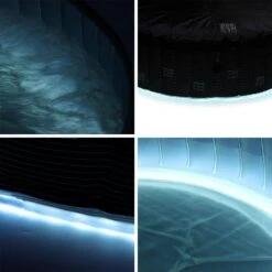 Spa Gonflable 6 Places Rond Bande LED, Filtration MDC, Désinfection UVC, Bâche -Sweeek spastarryrd6 4373ffa04e507e97785022279ebdaede