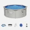 Piscine Hors Sol Tubulaire Ronde Avec Filtre, Tapis, Bâche Et échelle -Sweeek spbw360hyd 543a38dc4f5b5975bb9826ce08c449b5