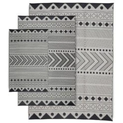 Tapis Extérieur Rectangulaire Motif Ethnique Noir/beige -Sweeek tapis d exterieur 180x270cm bamako rectangulaire motif ethnique noir beige jacquard reversible indoor outdoor a3440e56ce54c5eb6bc9bc0b95792505