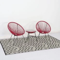 Tapis Extérieur Rectangulaire Motif Vagues -Sweeek tapis d exterieur 180x270cm sydney rectangulaire motif vagues noir beige 12e1c8b6b4fbf2a5d4a644830016141d