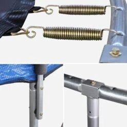 Trampoline 250cm Filet Protection Couleur : Bleu -Sweeek tr250blue 32c32daee0df3de5d6a63ab10b529fdb