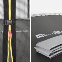 Trampoline 370cm Filet Protection Couleur : Gris -Sweeek tr370grey 077b10c43bdf7d7686ddb65987434572