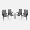 Lot De 4 Fauteuils De Jardin Aluminium - Washington Couleur : Anthracite / Gris Foncé -Sweeek txarmx4co 8e3bbc0e9c43c272b4692b27eff9a4a5