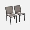 Chaise De Jardin Empilable Aluminium (lot De 2) Couleur : Anthracite / Gris Taupe -Sweeek txnchrx2co aabe3587382a717eff76b15ebbf0294b