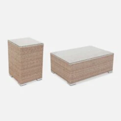 Salon De Jardin Résine Tressée 12 à 14 Places Couleur : Beige / Beige -Sweeek w002xlnatbg bf27049e99109a34d0038eca26f39959