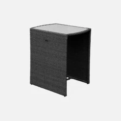 Table De Jardin Encastable Résine Tressée, 2 Chaises Couleur : Noir / Ecru 11 Table De Jardin Encastable Résine Tressée, 2 Chaises Couleur : Noir / Ecru -Sweeek wk64o2bk 58c97e5855872f8675104742d1ec8da3