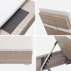 Bain De Soleil Résine Tressée, Polyester, Multi Positions -Sweeek wkdlgenatbg 1519a1ed98c7a2745f7a27785b350483