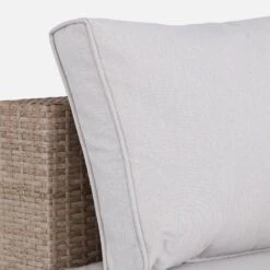 Fauteuil De Jardin + Repose Pieds, Résine Tressée Couleur : Beige / Beige -Sweeek wksofanatbg 4d52706c10b9a2f51da433d29ec43548