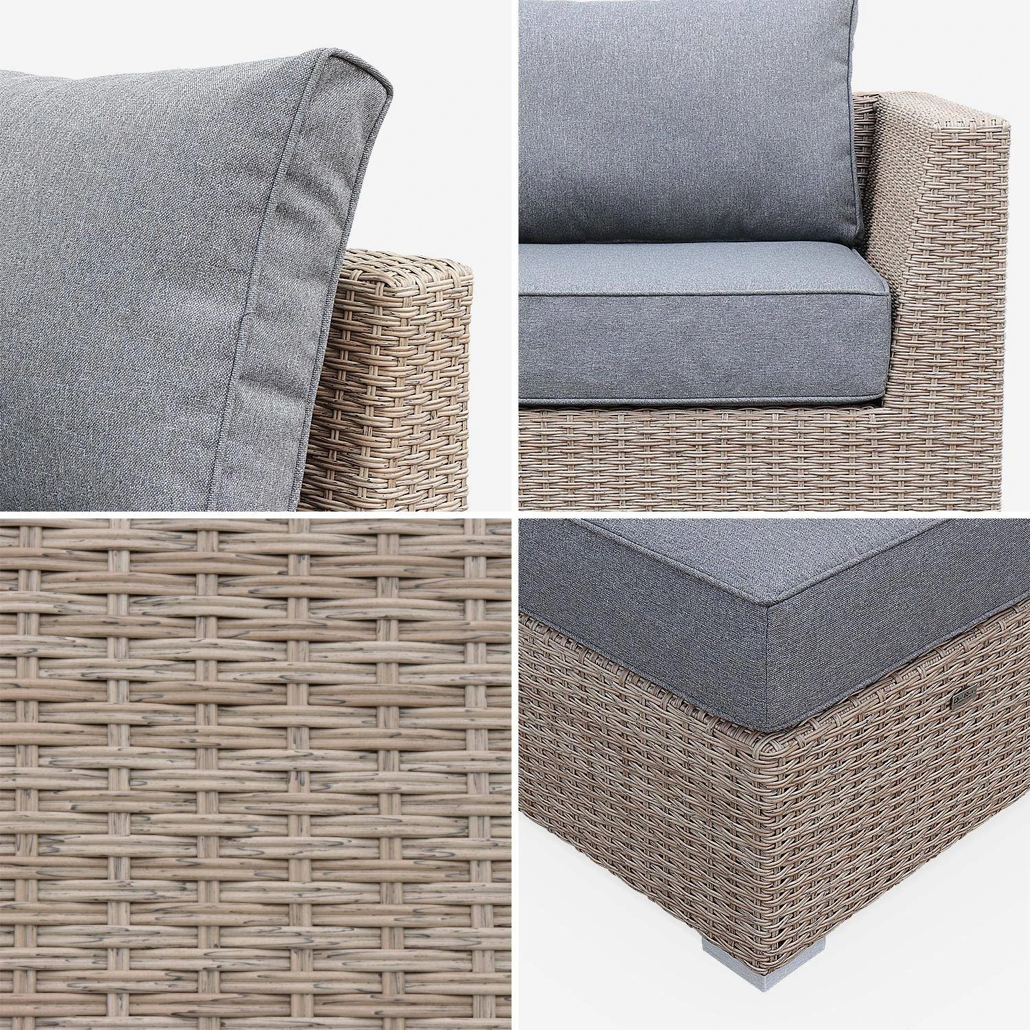 Salon De Jardin Résine Tressée Arrondie 12 à 14 Places Couleur : Beige / Gris Foncé 10 Salon De Jardin Résine Tressée Arrondie 12 à 14 Places Couleur : Beige / Gris Foncé – Image 8