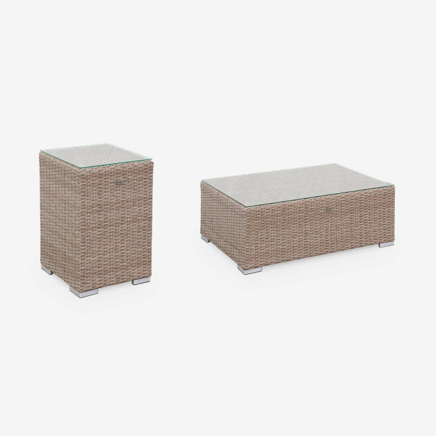 Salon De Jardin Résine Tressée Arrondie 12 à 14 Places Couleur : Beige / Gris Foncé 9 Salon De Jardin Résine Tressée Arrondie 12 à 14 Places Couleur : Beige / Gris Foncé – Image 7