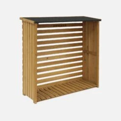 Abri Bûches 120x45x120cm,bois -Sweeek ws120lbn 1084630448df6df37e2034e298df5f69