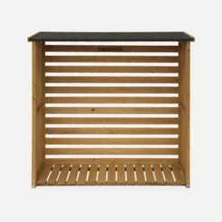 Abri Bûches 120x45x120cm,bois -Sweeek ws120lbn 391cd50aab2efc53ebfcd717991e3991
