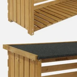 Abri Bûches 120x45x120cm,bois -Sweeek ws120lbn 8b6f97269cd32e354639d9e602c5739d