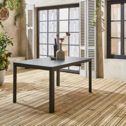 Table De Jardin Extensible Aluminium, 6 à 8 Places -Sweeek xtafsq147at 1f9a6c3db7764a6327c0b59504a78288