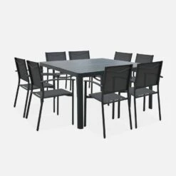 Table De Jardin Extensible Aluminium, 6 à 8 Places -Sweeek xtafsq147at e15e9632346f0173f8fd9d75b9c8109a