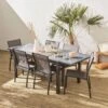 Table De Jardin Extensible Aluminium, 6 Chaises Couleur : Gris / Gris Taupe -Sweeek xtp150r6co f091eeac952ea6252d99508ddcf27f4f