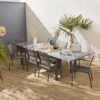 Table De Jardin Extensible Aluminium, 8 Chaises Couleur : Anthracite -Sweeek xtp300r8co d382128c8350ac55f05506d240136ad6